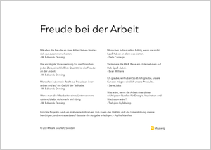 Freude bei der Arbeit Freude bei der Arbeit